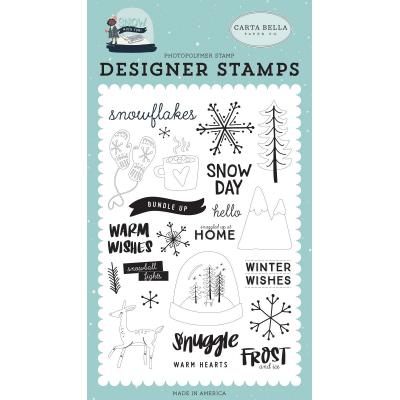 Carta Bella Snow Much Fun Clear Stamps - Frost and Ice